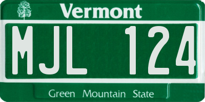 VT license plate MJL124
