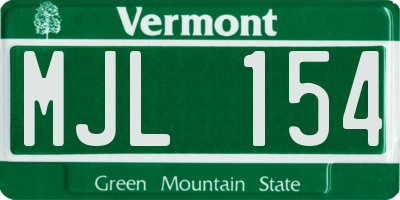 VT license plate MJL154