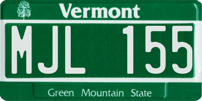 VT license plate MJL155