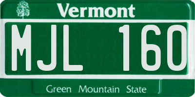 VT license plate MJL160
