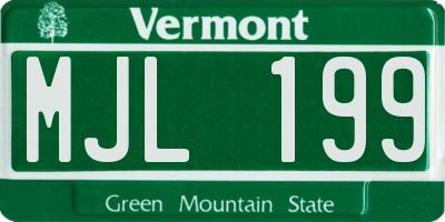 VT license plate MJL199