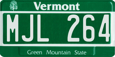 VT license plate MJL264