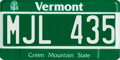 VT license plate MJL435