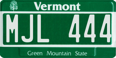 VT license plate MJL444