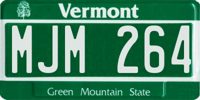 VT license plate MJM264