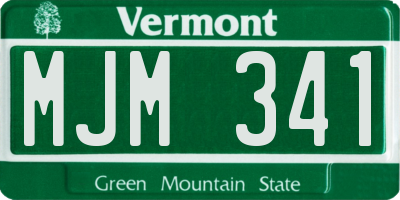 VT license plate MJM341