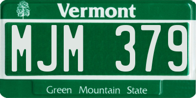 VT license plate MJM379