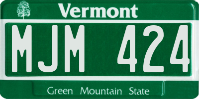 VT license plate MJM424