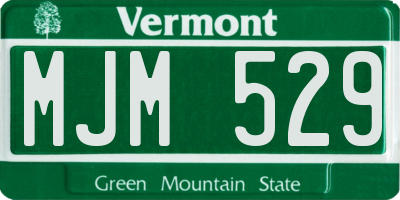 VT license plate MJM529