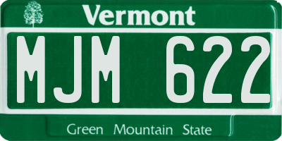 VT license plate MJM622