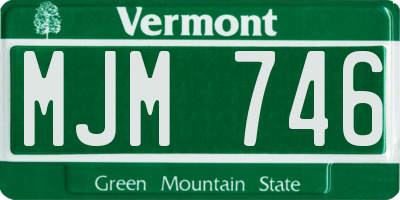 VT license plate MJM746