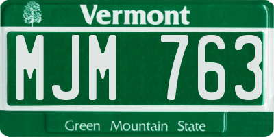 VT license plate MJM763