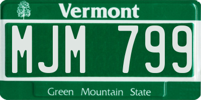VT license plate MJM799