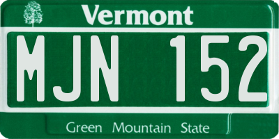 VT license plate MJN152