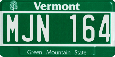 VT license plate MJN164