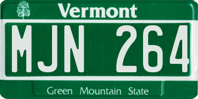 VT license plate MJN264