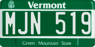 VT license plate MJN519