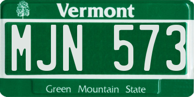 VT license plate MJN573