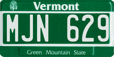 VT license plate MJN629