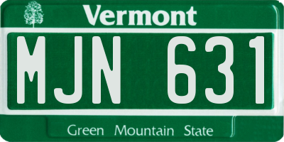 VT license plate MJN631
