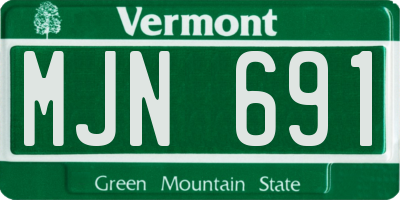 VT license plate MJN691