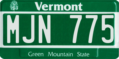 VT license plate MJN775