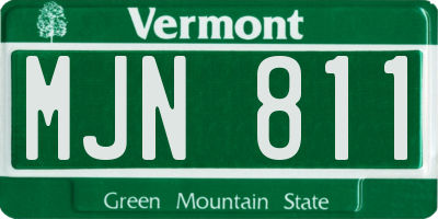 VT license plate MJN811