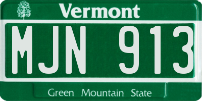 VT license plate MJN913
