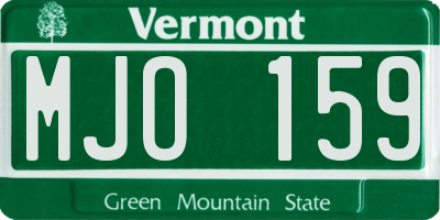 VT license plate MJO159