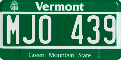 VT license plate MJO439