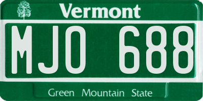 VT license plate MJO688
