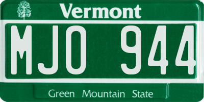 VT license plate MJO944