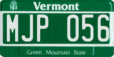 VT license plate MJP056
