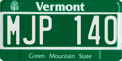 VT license plate MJP140