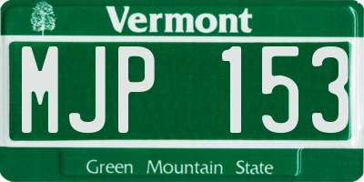 VT license plate MJP153