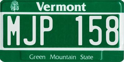 VT license plate MJP158