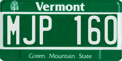 VT license plate MJP160