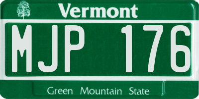 VT license plate MJP176