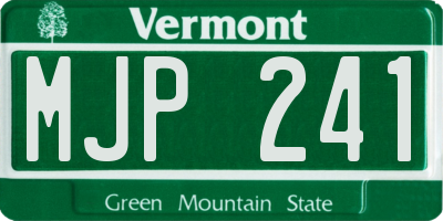 VT license plate MJP241