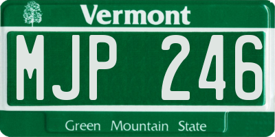 VT license plate MJP246