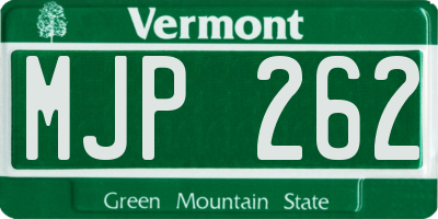 VT license plate MJP262