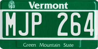VT license plate MJP264