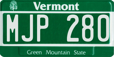 VT license plate MJP280