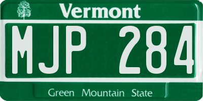 VT license plate MJP284