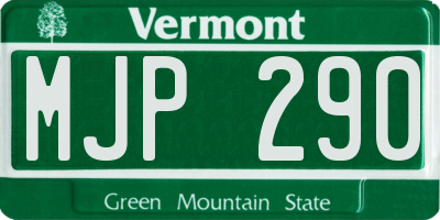 VT license plate MJP290