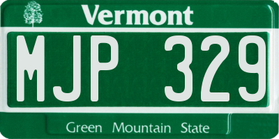 VT license plate MJP329