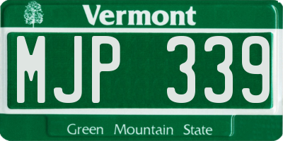 VT license plate MJP339