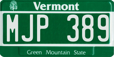 VT license plate MJP389