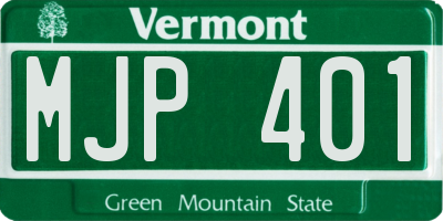VT license plate MJP401