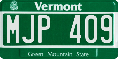 VT license plate MJP409